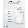 Miniatyrbillede 8 af 8: Goobay LED-vågelampe "Enhjørning" varmt hvidt lys og 7 skiftende farver (RGB-lys), med 3 lystilstande, berøringssensor og Li-ion-batteri (3,7 V/1200 m