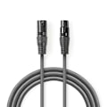 Pikkukuva 1 / 4: Nedis Balansoitu Audiojohto | XLR 3-Pin uros | XLR 3-Pin naaras | Niklattu | 0.50 m | Pyöreä | PVC | Tummanharmaa | Pahvikotelo