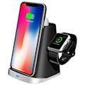 Miniatyrbild 1 av 5: 3-i-1 Qi-Laddningsställ för Airpods, smartphone & smartwatch