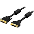 Miniatyrbillede 1 af 4: DELTACO DVI monitorkabel Dual Link, DVI-D han - DVI-D hun 2m