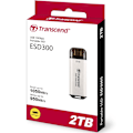 Pikkukuva 10 / 10: Transcend Portabel Mini SSD ESD300C USB-C 2TB 10Gbps (R1050/W950 Mb/s) Silver