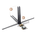Miniatyrbillede 3 af 7: CUDY Adapter PCI-E WE3000 AX5400 Wi-Fi 6