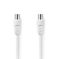 Pikkukuva 1 / 4: Nedis Koaksiaalikaapeli | IEC (Coax) Uros | IEC (Coax) Naaras | Niklattu | 90 dB | 75 Ohm | Tuplasuojattu | 3.00 m | Pyöreä | PVC | Valkoinen | Laatik