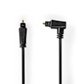 Pikkukuva 2 / 5: Nedis Optinen Audiokaapeli | TosLink uros | TosLink uros | Kierrettävä | 2.00 m | Pyöreä | PVC | Musta | Kirjekuori