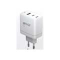 Miniatyrbillede 2 af 3: GEAR Lader GAN 220V 2xUSB-C+1xUSB-A PD 45W+18W+5A (total 65W) Hvid