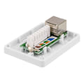 Miniatyrbillede 4 af 5: DELTACO shielded network socket, Surface FTP 1xRJ45, Cat6, white