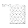 Miniatyrbillede 6 af 7: Net lyskæde, 120x150 cm, 45 LED, adapter, varm hvid