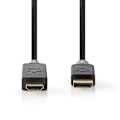 Pikkukuva 3 / 4: Nedis DisplayPort kaapeli | DisplayPort uros | HDMI™ liitin | 4K@30Hz | Kullattu | 1.00 m | Pyöreä | PVC | Antrasiitti | Laatikko