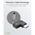 Pikkukuva 6 / 7: Goobay Adapter USB-C™ till USB-C™ 90°, svart USB-C™ uttag > USB-C™ plugg