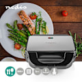 Miniatyrbillede 10 af 11: Nedis Multi Grill | Grill / Sandwich / Waffle | 900 W | 28 x 15 cm | Automatisk temperaturregulering | Plastik / Rustfri Stål