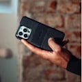 Miniatyrbild 7 av 8: Krusell Leather Phone Wallet iPhone 13 Pro Max Svart Svart