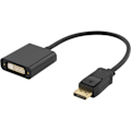 Miniatyrbild 2 av 3: DELTACO DisplayPort till DVI-D singlelink adapter, 0,17m, ha - ho, sva