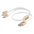 Pikkukuva 1 / 4: EPZI yleiskäytt. latauskaap., USB-C, Lightning, Micro USB, USB-A, 50cm