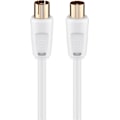 Pikkukuva 2 / 5: Goobay Antennkabel (80 dB), dubbelskärmad guldpläterad, koaxial-plugg > koaxial-uttag (helt skärmad)