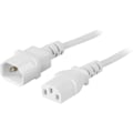 Pikkukuva 2 / 3: DELTACO jatkokaapeli,  suora IEC C13 - suora IEC C14 3m, valk