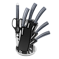 Miniatyrbillede 1 af 6: Herzberg 8 Pieces Knife Set with Acrylic Stand - Carbon