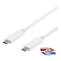 Miniatyrbild 2 av 3: DELTACO USB-C till USB-C-kabel, 0,5m, 10Gbps, 100W 5A, USB 3.1 Gen 2,