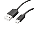 Miniatyrbillede 2 af 2: USB-kabel, USB A han til Type C, 1 meter, Svart
