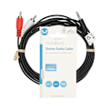 Pikkukuva 4 / 4: Nedis Stereoäänikaapeli | 3.5 mm uros | 2x RCA uros | Niklattu | 3.00 m | Pyöreä | Musta | Label