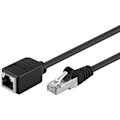 Pikkukuva 1 / 3: Goobay CAT 5e-jatkokaapeli, F/UTP, musta kuparijohdin (CU), RJ45-liitin (8P8C) > RJ45-liitin (8P8C) > RJ45-liitin (8P8C)