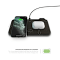 Miniatyrbild 8 av 9: Zens Dual Bordsladdare  QI Liberty 16 coils 2x15W Fabric Surface (Apple & Samsung QC)
