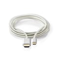 Miniatyrbild 3 av 8: Nedis USB-C™ Adapter | USB 3.2 Gen 1 | USB-C™ Hane | HDMI™ Kontakt | 4K@60Hz | 18 Gbps | 2.00 m | Rund | Guldplaterad | Flätad / Nylon | Aluminium | K