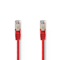 Miniatyrbillede 2 af 4: Nedis CAT5e netværkskabel | SF/UTP | RJ45 Han | RJ45 Han | 5.00 m | Runde | PVC | Rød | Plastikpose