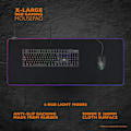 Miniatyrbild 8 av 10: DELTACO GAMING musmatta med RBG-belysning, 90x36x0,4cm, svart