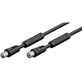 Pikkukuva 7 / 7: Goobay Antennkabel med ferrit (80 dB), dubbelskärmad koaxial-plugg > koaxial-plugg (helt skärmad)