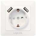 Pikkukuva 1 / 8: LogiLink Vägguttag 230V med 2xUSB 2,1A