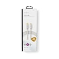 Pikkukuva 9 / 10: Nedis USB kaapeli | USB 2.0 | USB-C™ Uros | USB Micro-B Uros | 10 W | 480 Mbps | Kullattu | 3.00 m | Pyöreä | Nailon / Punottu | Alumiini | Laatikko k