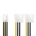 Pikkukuva 1 / 4: Nedis Sisäinen Virtakaapeli | 2x Molex uros | PCI Express naaras | Kullattu | 0.20 m | Pyöreä | PVC | Keltainen / Musta | Muovipussi