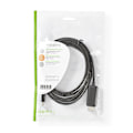 Pikkukuva 4 / 4: Nedis Mini DisplayPort kaapeli | DisplayPort 1.4 | Mini DisplayPort Uros | HDMI™ liitin | 48 Gbps | Niklattu | 2.00 m | Pyöreä | PVC | Musta | Kirjeku
