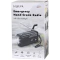 Miniatyrbillede 9 af 9: LogiLink Vevradio med ficklampa och solcell Svart