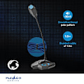 Miniatyrbillede 7 af 11: Nedis Streaming og Gaming Mikrofon | Brugt til: Desktop / Notebook | USB | Tilslutninger udgang: 1x 3.5 mm Audio Out | Indbygget on/off-knap (tænd/slu