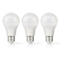 Miniatyrbillede 3 af 6: Nedis LED Pære E27 | A60 | 8.0 W | 806 lm | 2700 K | Varm Hvid | Retro stil | Frosted | 3 stk