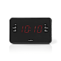 Miniatyrbillede 1 af 11: Nedis Digital vækkeur Radio | LED Display | 1x 3.5 mm Audio Input | Tidsprojektion | AM / FM | Snooze funktion | Sleep timer | Antal alarmer: 2 | Sort