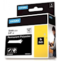 Miniatyrbild 1 av 2: DYMO Rhino Prof, polyestertejp, 19mm, svart text trans tejp, 5,5m (622290)