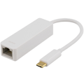 Miniatyrbillede 2 af 5: DELTACO, USB 3.1 netværksadapter, 1xRJ45, 1xUSB-C han, hvid