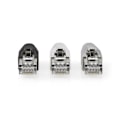 Miniatyrbillede 3 af 7: Nedis RJ45-stik | RJ45 Pass Through | Fast/strenget FTP CAT6 | Lige | Guldplateret | 10 stk. | PVC | Grå / Hvid / Sort | Box