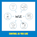 Miniatyrbild 8 av 10: WiZ WiFi Panel Square 12W 1000ml Varm-kallvit Vit