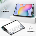 Miniatyrbild 4 av 4: Tri-fold fodral med stativfunktion för Galaxy Tab S7 11", Grön Grön