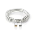 Pikkukuva 3 / 9: Nedis Lightning Kaapeli | USB 2.0 | USB-C™ Uros | Apple Lightning 8-Pin | 480 Mbps | Kullattu | 2.00 m | Pyöreä | Nailon / Punottu | Alumiini | Laatik