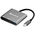 Miniatyrbillede 2 af 2: Sandberg USB-C Mini Dock HDMI+USB