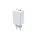 Pikkukuva 1 / 3: Gear Laddare GAN 220V 2xUSB-C + 1xUSB-A PD 45W + 18W + 3A (totalt 65W) Vit