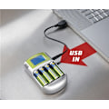 Miniatyrbillede 1 af 6: Varta NiMH batterioplader AA / AAA | 1.2 V DC | 4x AA/HR6 2600 mAh | Opladning | Euro / Type-C (CEE 7/16) | Energi fra batteritype: AA