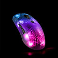 Miniatyrbillede 9 af 11: deltaco_gaming DM320 Wireless Semi-transparent RGB Lightweight mouse, black