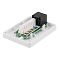 Miniatyrbillede 4 af 5: DELTACO Unshielded network socket, Surface UTP 1xRJ45, Cat6, white