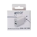 Pikkukuva 2 / 4: Gear Charger 220V 1xUSB-C + 1xUSB-A PD/PPS 25W  + 18W QC White