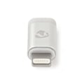 Pikkukuva 3 / 7: Nedis Lightning Sovitin | Apple Lightning 8-Pin | USB Micro-B naaras | Kullattu | Pyöreä | Alumiini